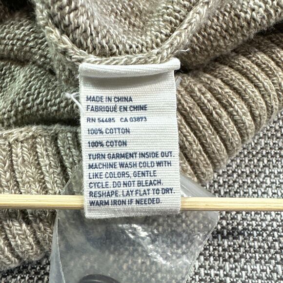 American Eagle Outfitters Sweater Mens XL Tall Athletic Fit Tan 1/4 Zip Button * - Picture 6 of 8